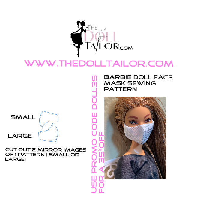 How to sew a face mask for Barbie Dolls