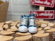 Load image into Gallery viewer, Blue tennis shoes for dolls 16 scale boots for Ken miniature shoes for dolls