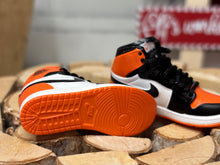Load image into Gallery viewer, Orange realistic tennis shoes for Ken dolls 16 scale miniature shoes for doll