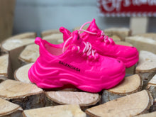 Load image into Gallery viewer, Pink tennis shoes for barbie dolls miniature luxury shoes 1/6 scale