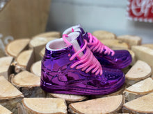Load image into Gallery viewer, Metallic purple shoes for Ken miniature shoes for 1/6 scale dolls