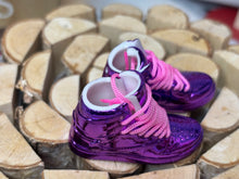 Load image into Gallery viewer, Metallic purple shoes for Ken miniature shoes for 1/6 scale dolls