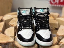 Load image into Gallery viewer, Light blue and white realistic, tennis shoes, 16 scale tennis shoes for Ken