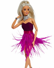 Load image into Gallery viewer, Pink dress for Barbie doll cocktail dress
