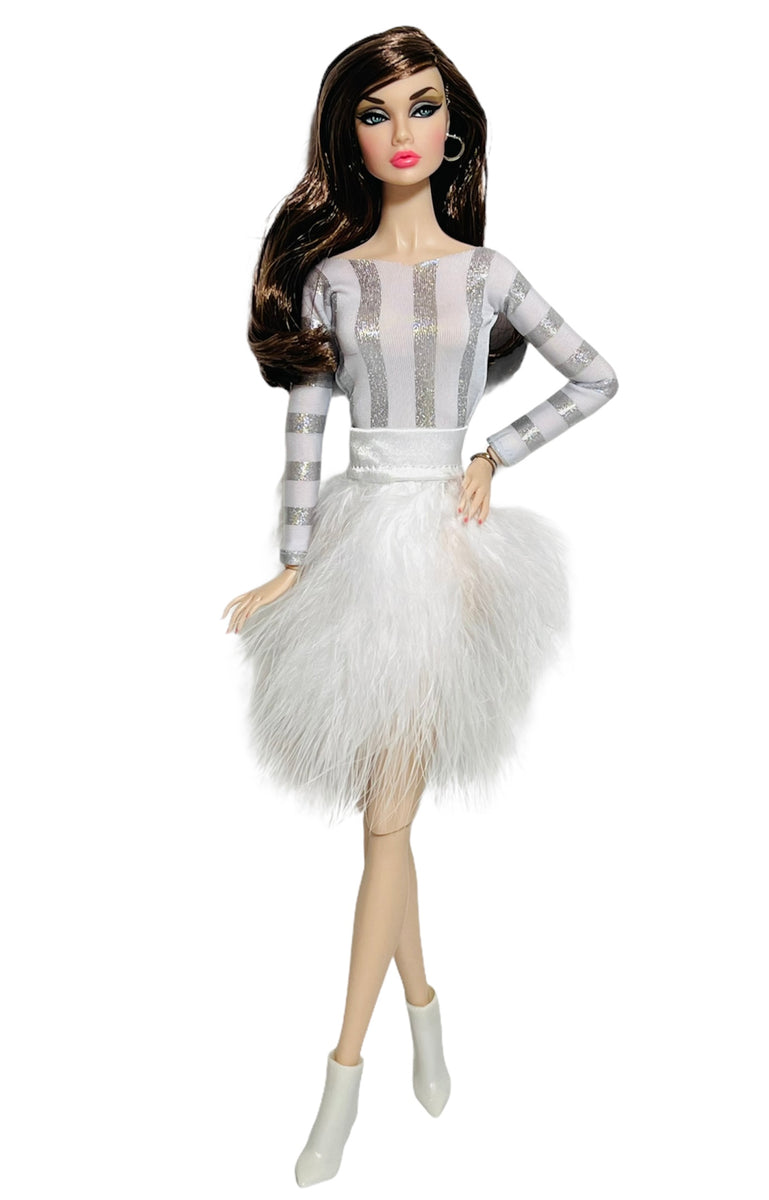 White feather dress cocktail dress The Doll Tailor White feather dress cocktail dress The Doll Tailor