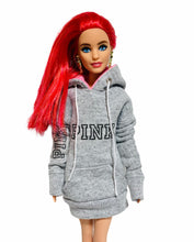 Load image into Gallery viewer, Pink oversized hoodie for Barbie doll