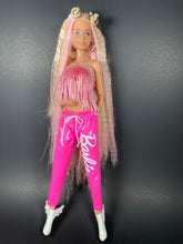 Load image into Gallery viewer, Pink Pleather Sweatpants – Handmade Barbie & 1:6 Scale Doll Clothes