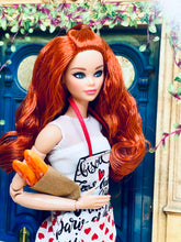 Load image into Gallery viewer, Ruffly French apron for fashion dolls