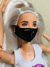 Load image into Gallery viewer, Black Barbie doll face mask pleather face mask