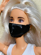Load image into Gallery viewer, Black Barbie doll face mask pleather face mask