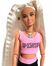 Load image into Gallery viewer, Pink crop top “PINK” logo