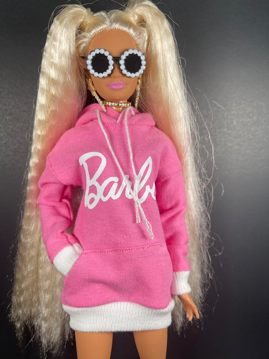 Barbie pink hot sale hoodie