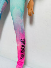 Load image into Gallery viewer, Tie dye leggings and crop top “PINK “logo