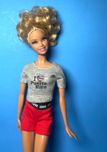 Load image into Gallery viewer, Grey Barbie Doll T shirt “I Love Puerto Rico”