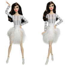 Load image into Gallery viewer, White feather dress cocktail dress