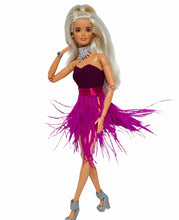 Load image into Gallery viewer, Pink dress for Barbie doll cocktail dress
