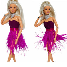Load image into Gallery viewer, Pink dress for Barbie doll cocktail dress
