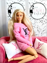 Load image into Gallery viewer, Pink sweater for Barbie doll with Logo