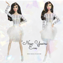Load image into Gallery viewer, White feather dress cocktail dress