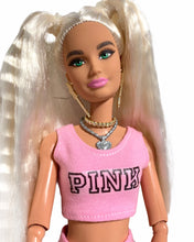 Load image into Gallery viewer, Pink crop top “PINK” logo