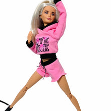 Load image into Gallery viewer, Pink shorts and hoodie for Barbie doll