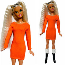 Load image into Gallery viewer, Halloween dress for Barbie doll orange Dress