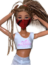 Load image into Gallery viewer, Red Barbie Doll face mask
