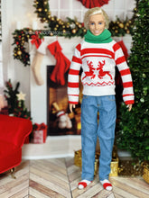 Load image into Gallery viewer, Christmas ugly sweater for Ken doll
