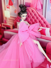 Load image into Gallery viewer, Pink style dress with giant Bow for Barbie doll and IT dolls
