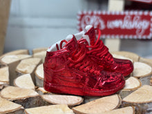 Load image into Gallery viewer, Metallic red tennis shoes for Ken 1/6 scale miniature shoes for dolls
