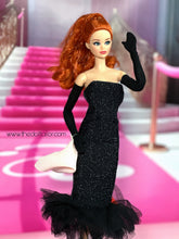 Load image into Gallery viewer, Black dress for barbie doll
