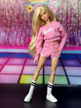 Load image into Gallery viewer, Pink sweater and shorts for barbie dolls
