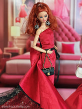 Load image into Gallery viewer, Red wedding dress Ted velvet gown for Barbie doll
