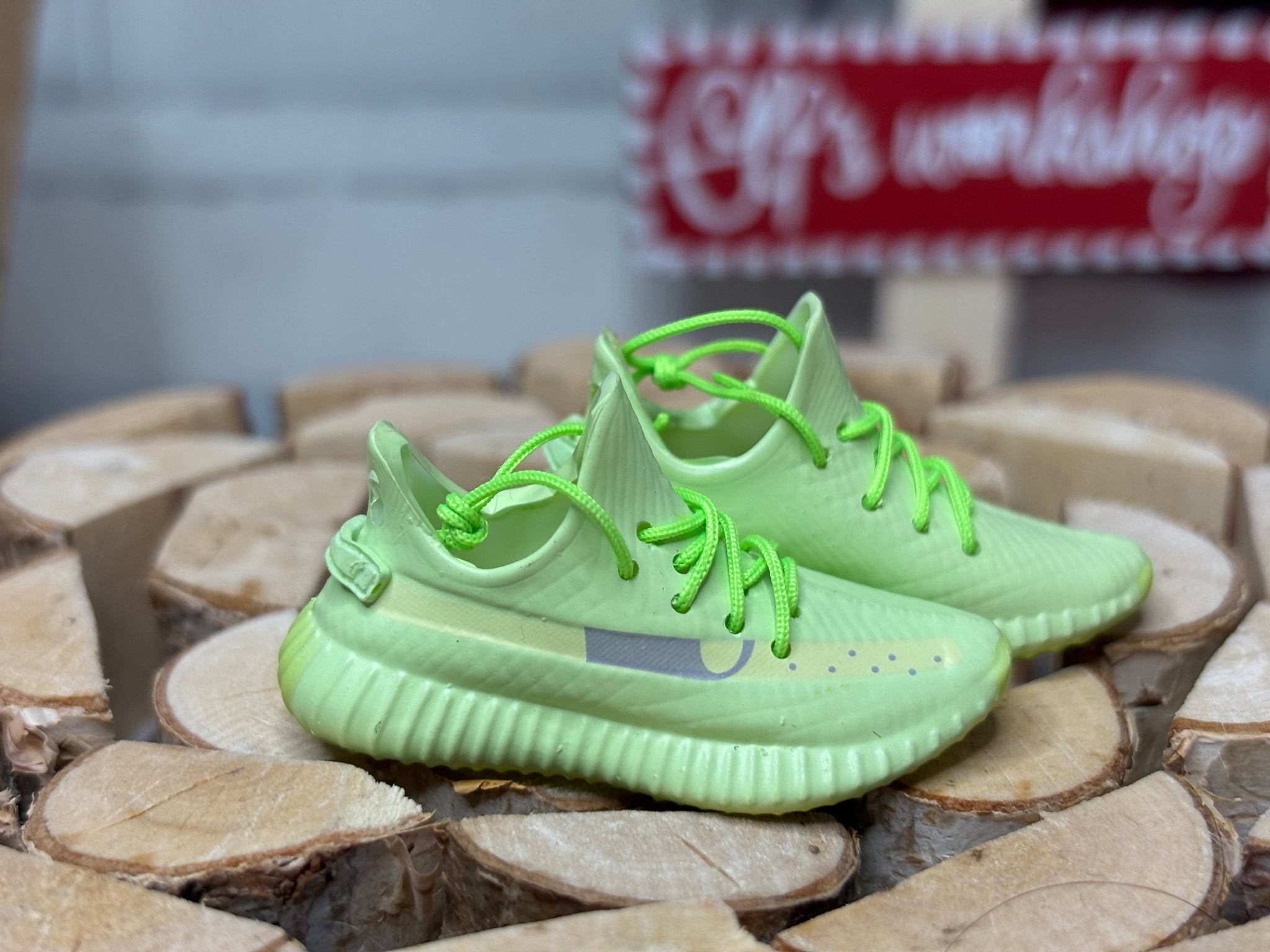 Lime green tennis shoes for 1/6 scale dolls like barbie miniature shoe –  The Doll Tailor