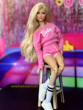 Load image into Gallery viewer, Pink sweater and shorts for barbie dolls
