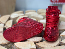 Load image into Gallery viewer, Metallic red tennis shoes for Ken 1/6 scale miniature shoes for dolls
