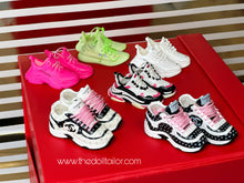 Load image into Gallery viewer, Miniature shoes for barbie 1/6 scale tennis shoes luxury shoes
