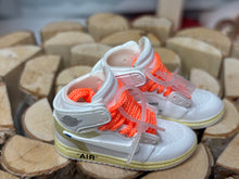 Load image into Gallery viewer, White and orange realistic Ken doll shoes miniature shoes 1/6 scale shoes
