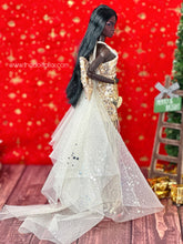 Load image into Gallery viewer, Golden dress for barbie dolls Nye dress
