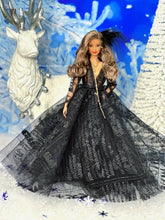 Load image into Gallery viewer, Black gown for barbie doll
