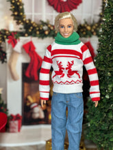 Load image into Gallery viewer, Christmas ugly sweater for Ken doll
