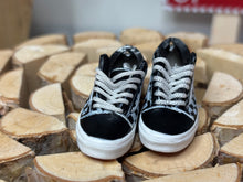 Load image into Gallery viewer, Black and white realistic tennis shoes for Ken dolls 1/6 scale doll shoes
