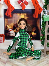 Load image into Gallery viewer, Christmas pajamas for barbie reindeer pjs for dolls
