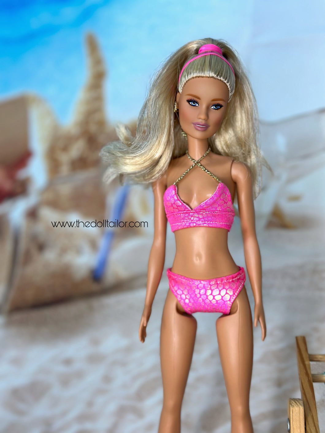 Pink bathing Suit for Barbie Doll pink bikini