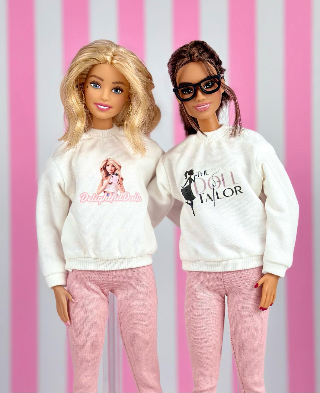 Delightful Dolls Sweatshirt , #ddsquad and The doll Tailor Sweaters for Barbie dolls