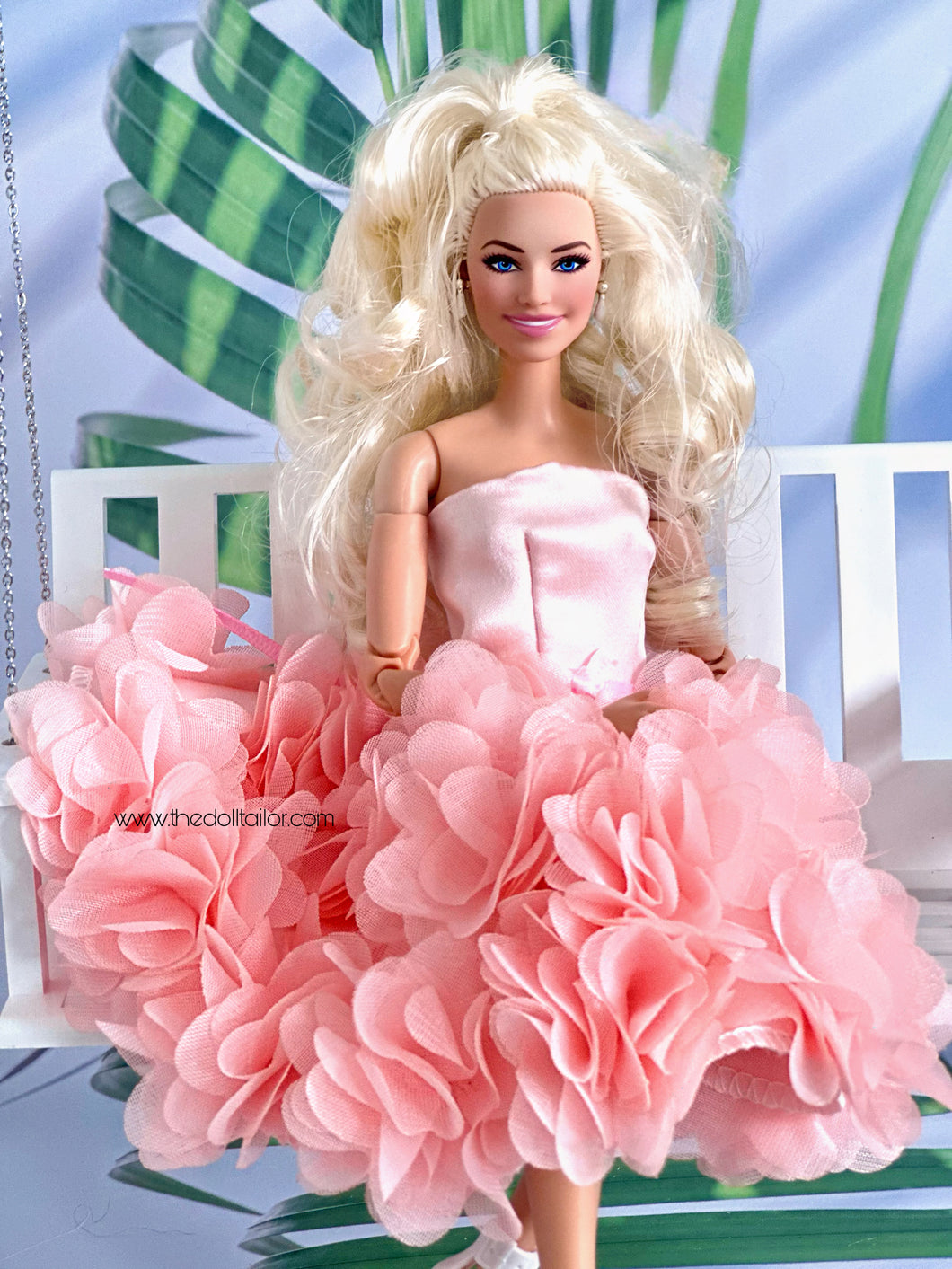 Flower dress for barbie doll