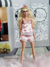 Load image into Gallery viewer, Pink pajama set for Barbie doll
