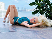 Load image into Gallery viewer, Teal bathing suit for barbie bikini
