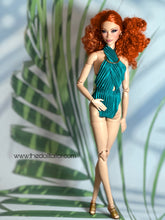 Load image into Gallery viewer, Teal bathing suit for barbie bikini
