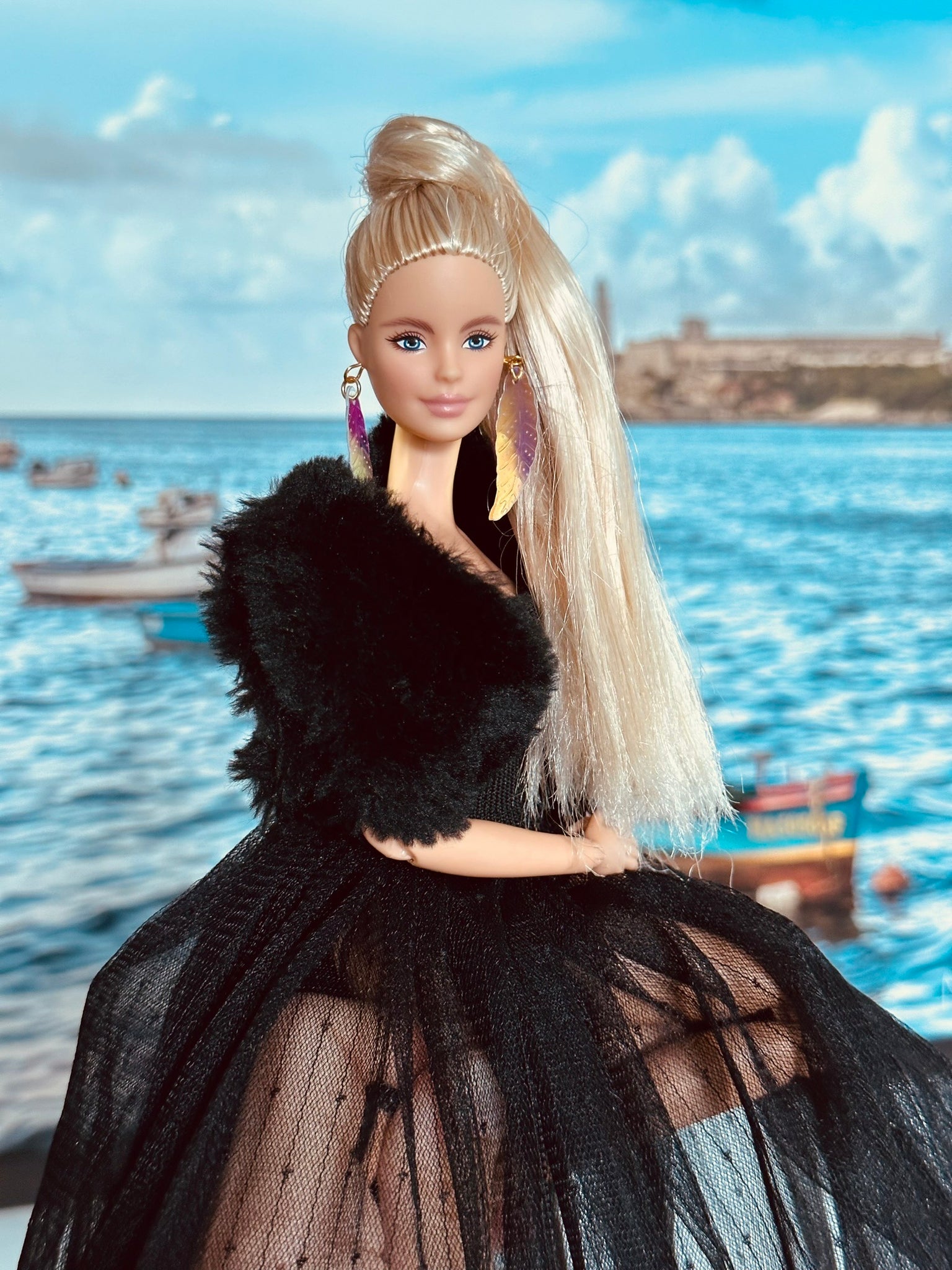 Black wedding dress for barbie doll – The Doll Tailor